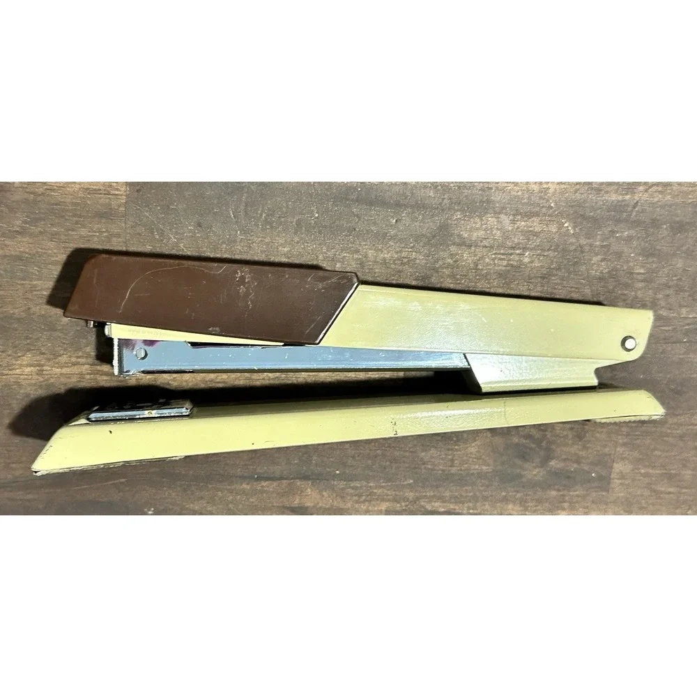 Bates 640 Beige Wood Grain Vintage Working USA‎ Office 7